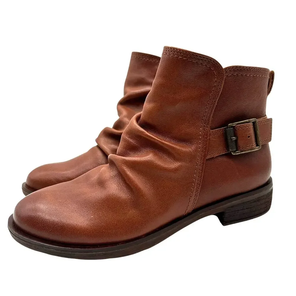 Sofft Brookdale Leather Slouch Buckle Ankle Boot Size 6 Bootie Moto Indie Sleaze